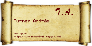 Turner András névjegykártya
